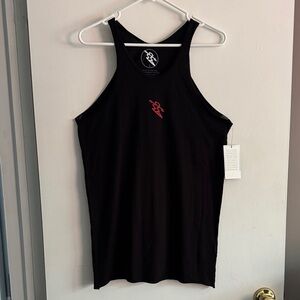 Da Hui Black Tank Top with Red Logo